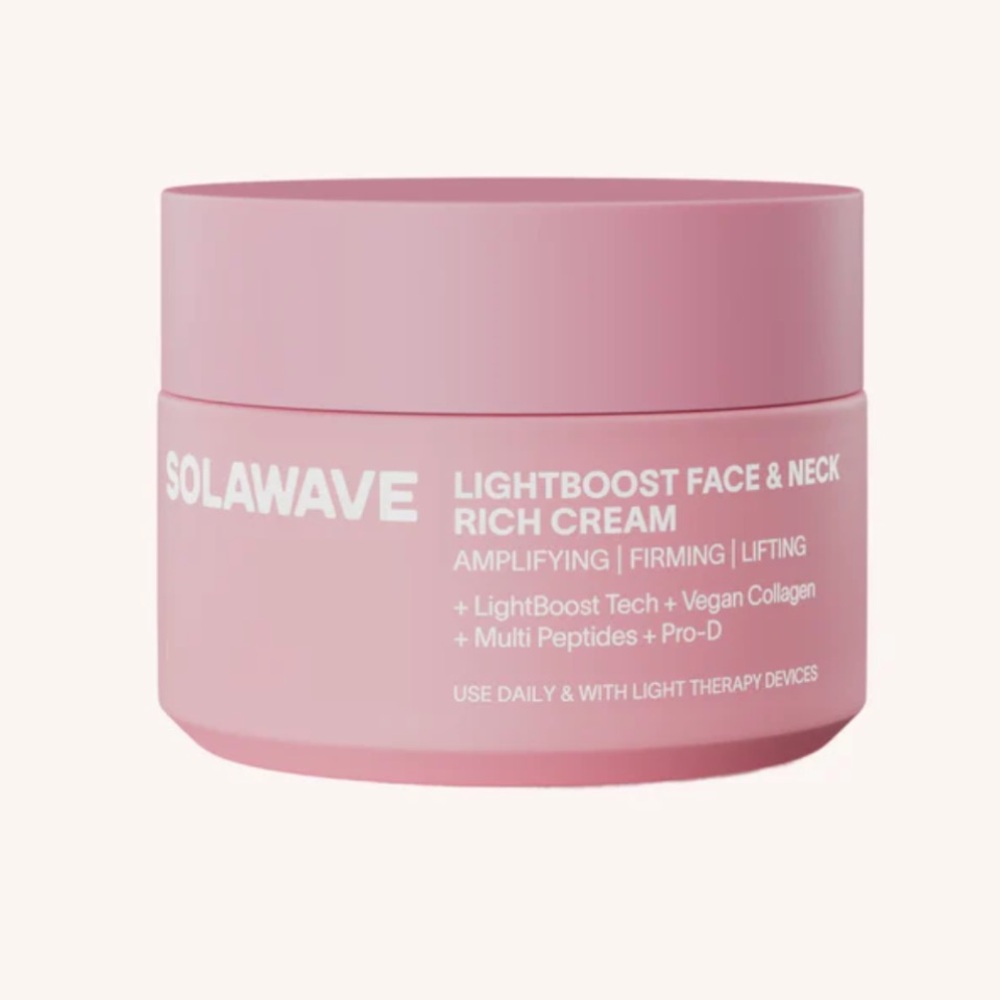 Solawave lightboost face and neck rich cream